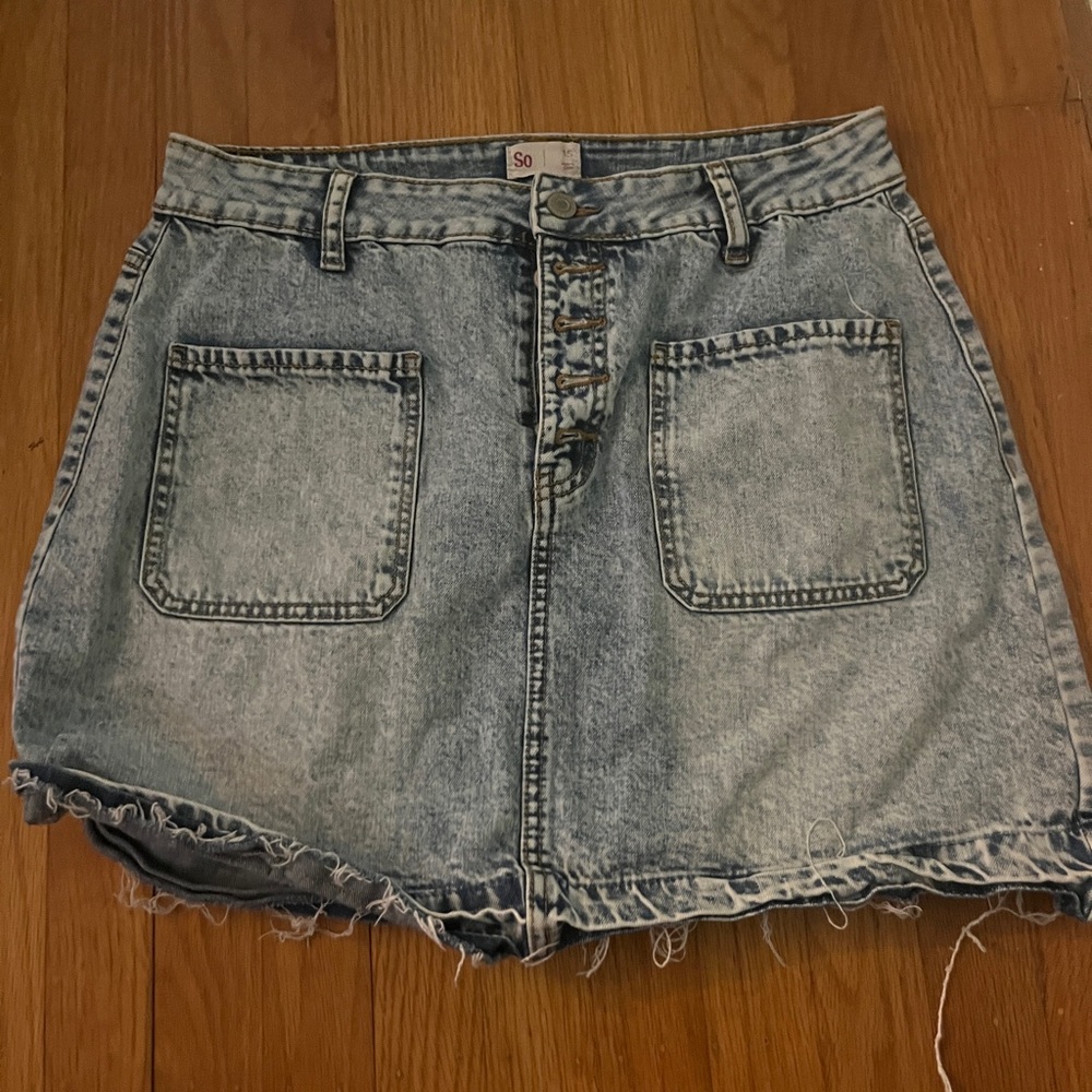 SO denim skirt